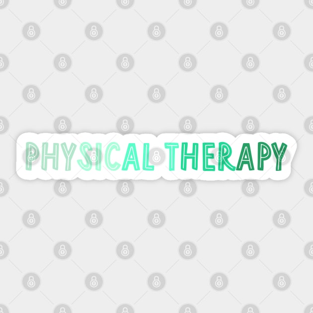 physical therapy - mint Sticker by cartershart